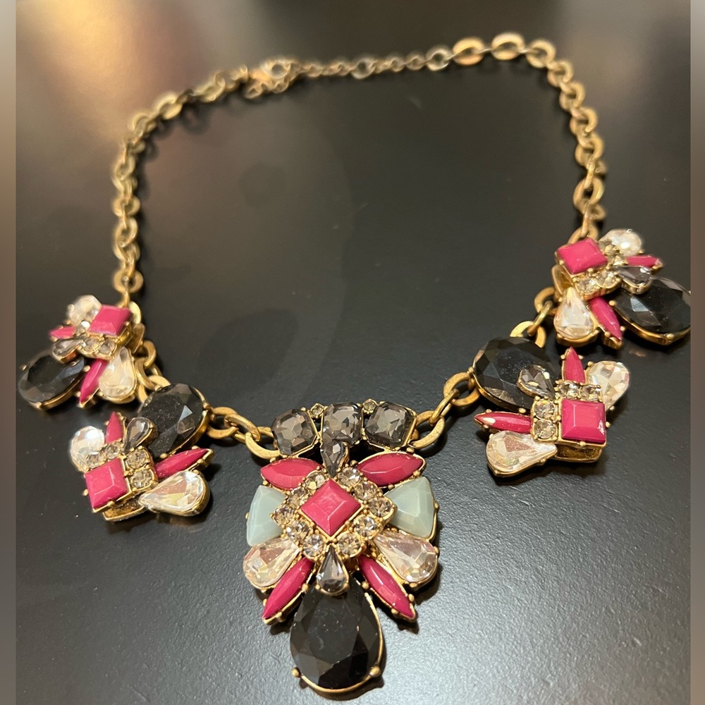 J. Crew Rhinestone Statement Necklace